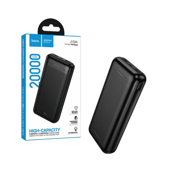 Power Bank Hoco J153A Stability com 2 Puertos Outputs USB 20000mAh Preto